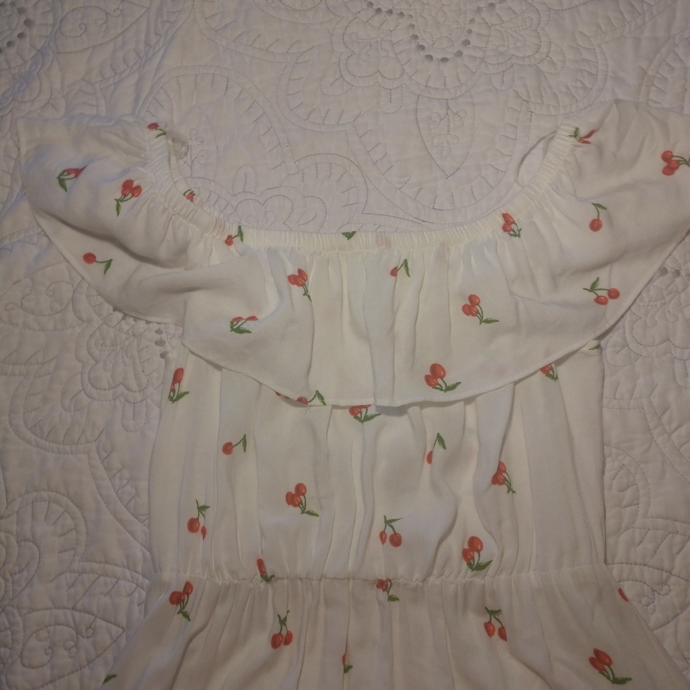 Cherry Print Maxi Dress